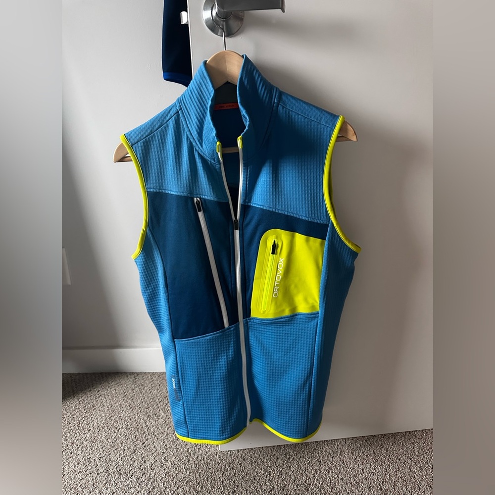 Ortovox Blue and Yellow Men's Vest Mens M